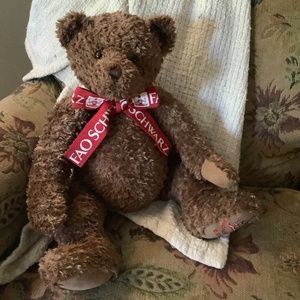 FAO Schwarz Brown Articulated Teddy Bear Plush 2003